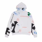 Chrome Hearts Stencil Hoodie in White/Multicolor