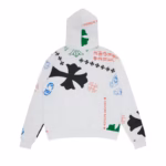 Chrome Hearts Stencil Hoodie in White/Multicolor