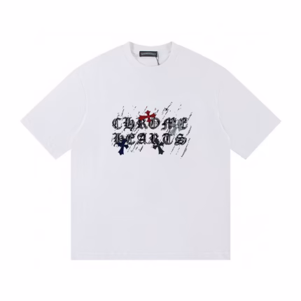 Chrome Hearts Sketch Cross Graphic White T-Shirt