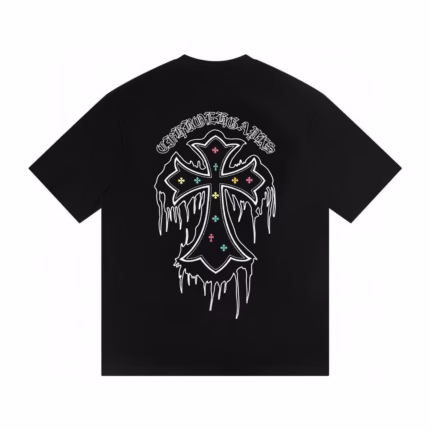 Chrome Hearts Dripping Cross Black T-Shirt