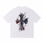 Chrome Hearts Sketch Cross Graphic White T-Shirt