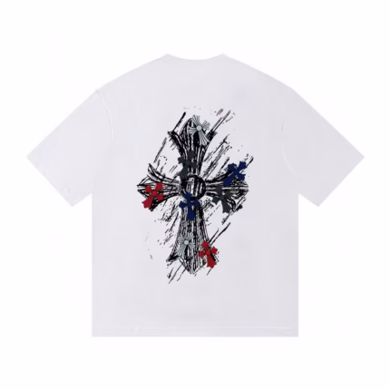 Chrome Hearts Sketch Cross Graphic White T-Shirt