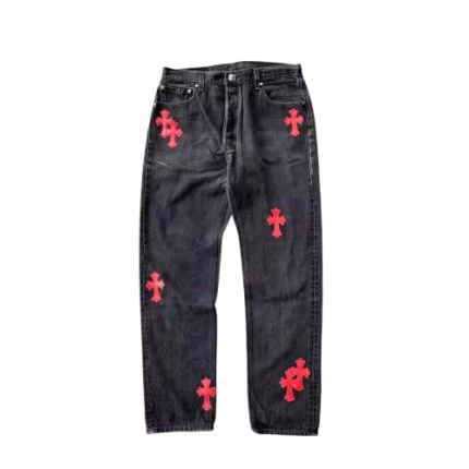 Chrome Hearts Red Cross Patch Jeans