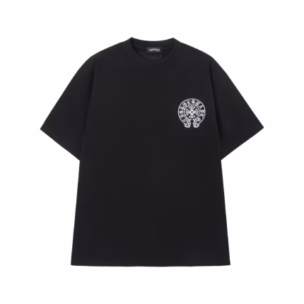 Chrome Hearts Blue Cross Logo Black T-Shirt