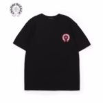 Chrome Hearts Black Pink Horseshoe Graphic Tee