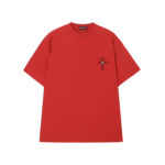 Chrome Hearts Red Gothic Cross Patch T-Shirt