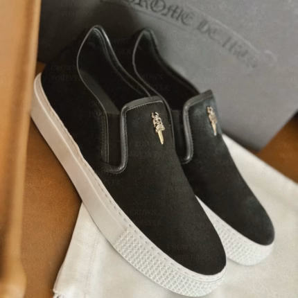 Chrome Hearts Dagger Slip On Horse Hair Shoe