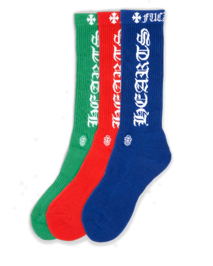 Chrome Hearts “FUCK YOU” Band in White Socks