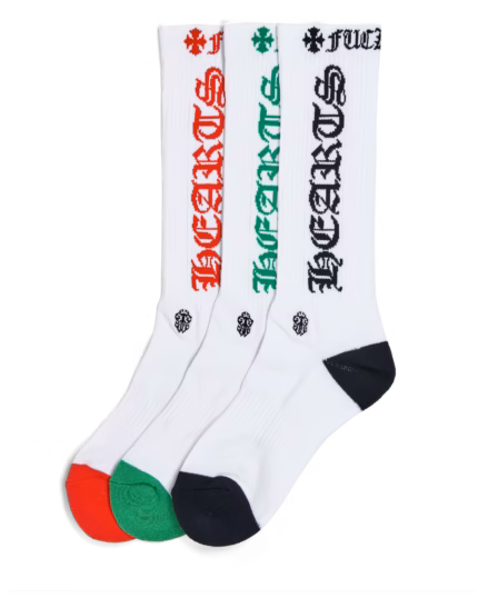 Chrome Hearts Red, Green & Black Socks