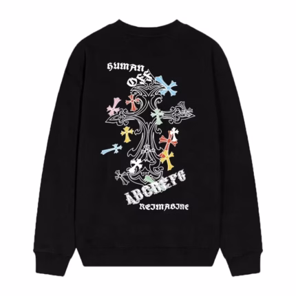 Chrome Hearts Heavenly Cross Ribbon Graffiti LS Black
