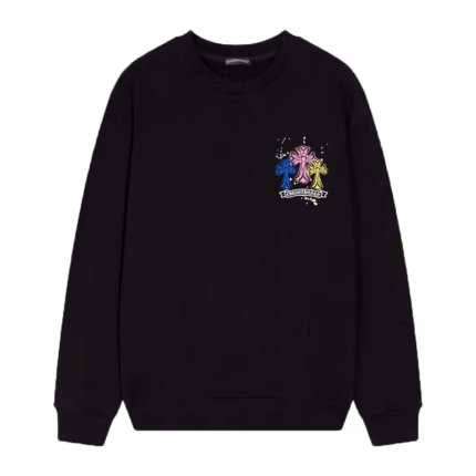 Chrome Hearts Neon Trinity Cross Long Sleeve Tee