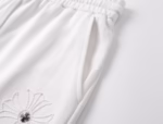 Chrome Hearts White Cross Embroidery Sweat Shorts