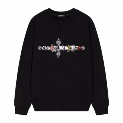 Chrome Hearts Heavenly Cross Ribbon Graffiti LS Black