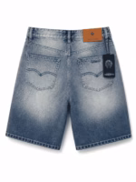 Chrome Hearts Multi Cross Patch Washed Denim Shorts