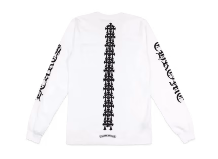 White Chrome Heart Long Sleeve