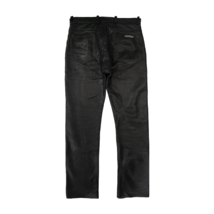 Chrome Heart Leather Fleur Knee Pants