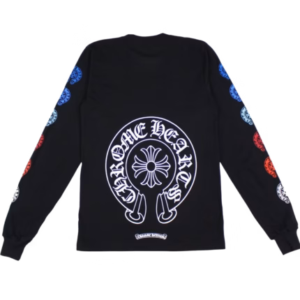 Chrome Hearts Multi Color Horseshoe Long Sleeve T-Shirt