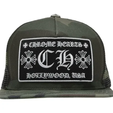 Chrome Hearts CH Hollywood Trucker Hat Camo