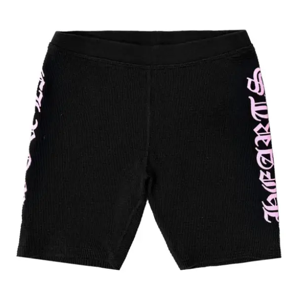 Chrome Hearts Pink Script Logo Waffle Thermal Bike Shorts Chrome Hearts Pink Script Logo Waffle Thermal Bike Shorts