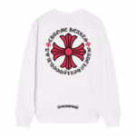 Chrome Hearts Pink Cross Circle Sweatshirt – White