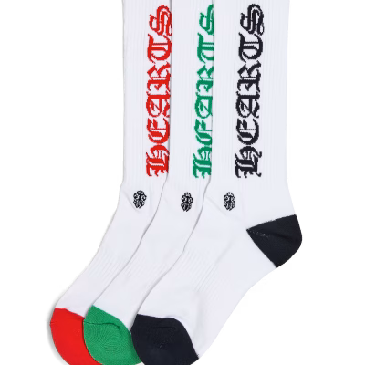 Chrome Hearts Red, Green & Black Socks
