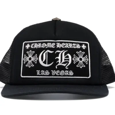 Chrome Hearts CH Las Vegas Trucker Hat Black